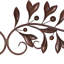 Décoration murale longue en métal avec feuilles vertes-108508274