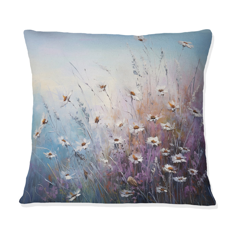 Coussin décoratif mauve Wildflowers