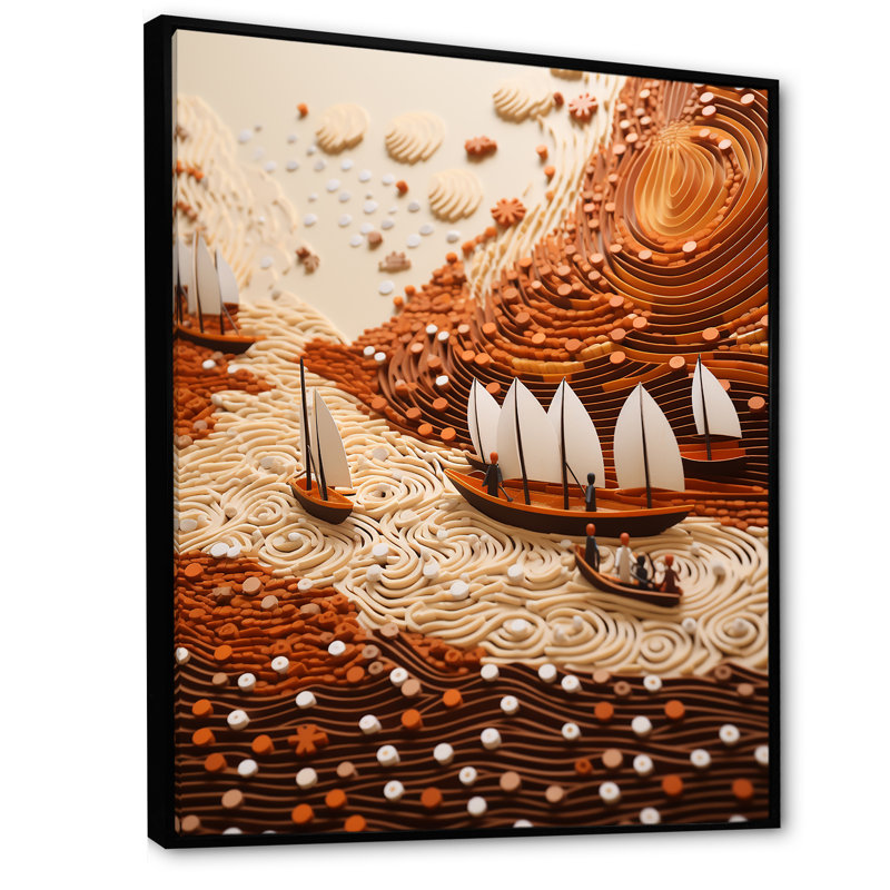 «Orange River Reverence Dream» 2, Cadre flottant noir, H 32 po x l 24 po x P 1 po