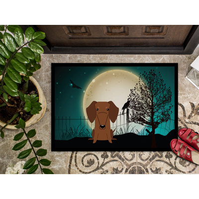 Tapis d'extérieur Ermond Halloween Scary Dachshund