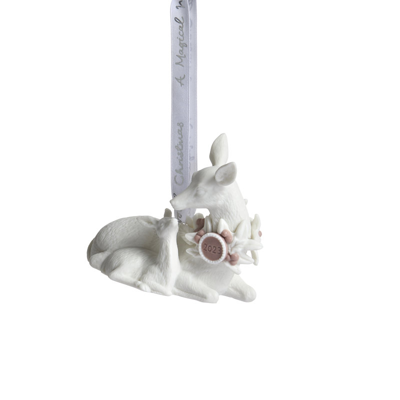 White Porcelain Baby's First Christmas Tree Ornament