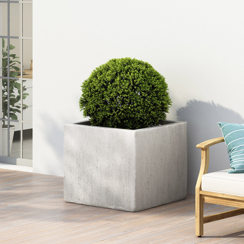 ELLA MGO L 22 Planter Box, White