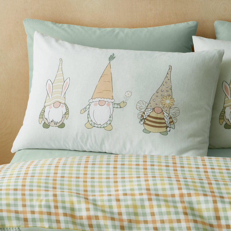 Spring Gonks Reversible Duvet Cover Set, Double Duvet Cover + 2 Standard Pillowcases