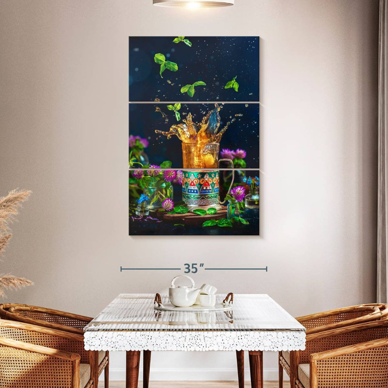 Yarlin Tea Splash, 50" H x 32" W
