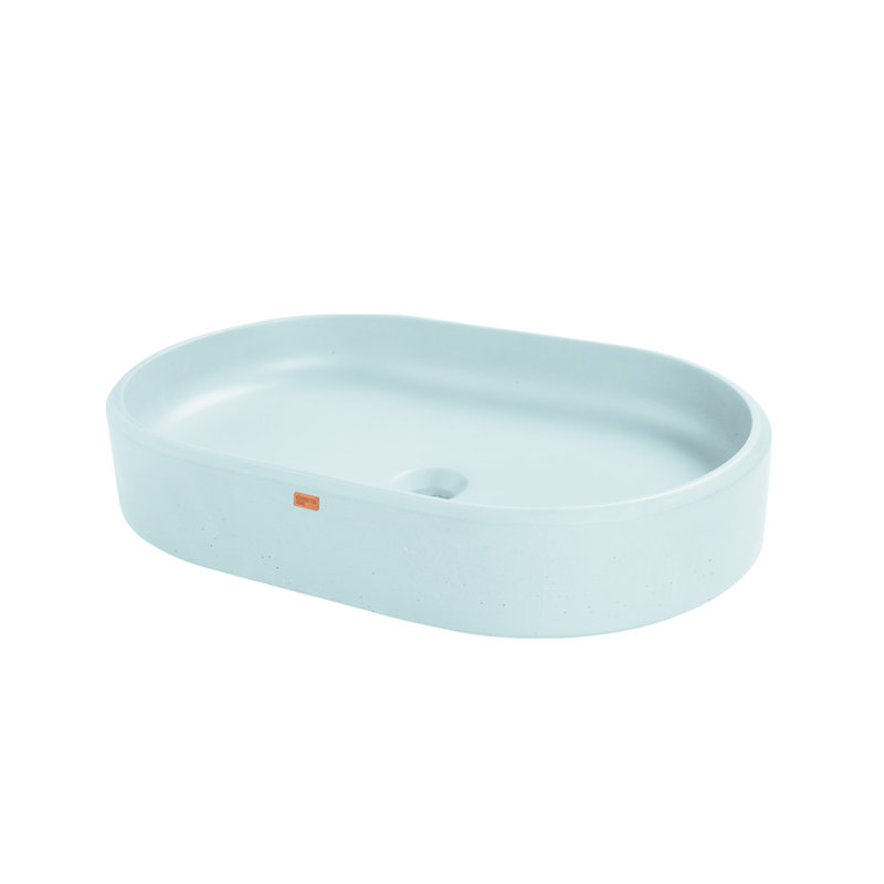 Ubud 22.4'' L Bathroom Sink, Caribbean Blue