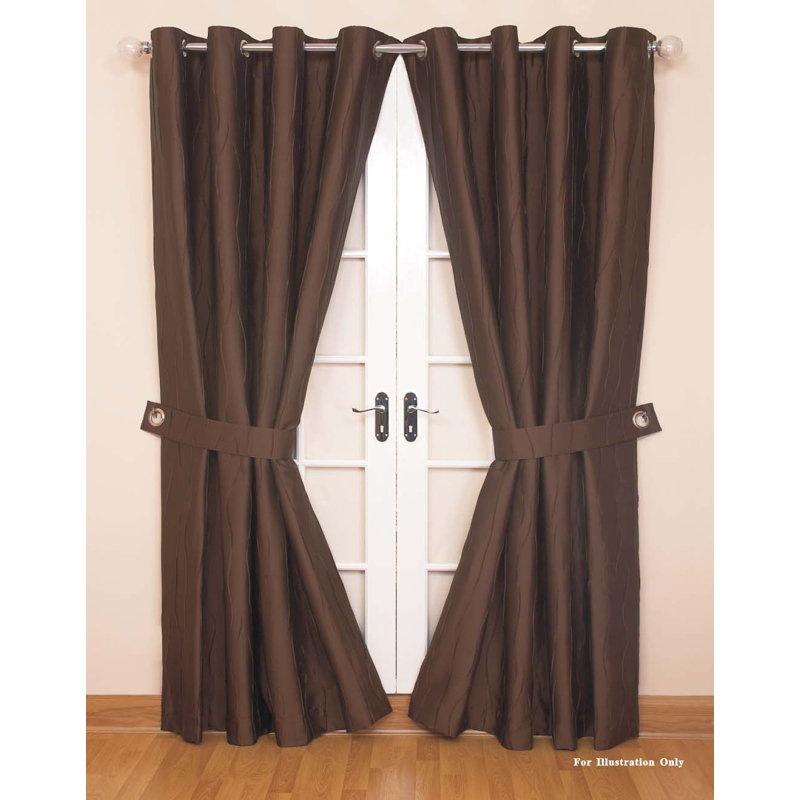 Maglione Room Darkening Curtain Pair, Chocolate