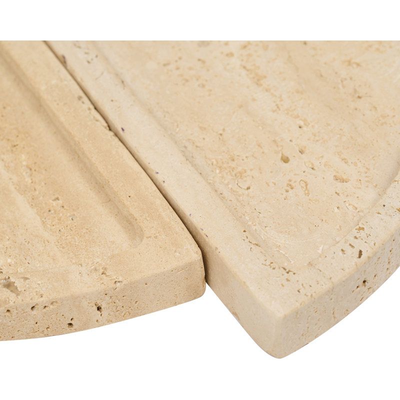 Patrice Decorative Tray, Beige Travertine