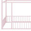 Structure de lit en métal avec clôture-1940915851
