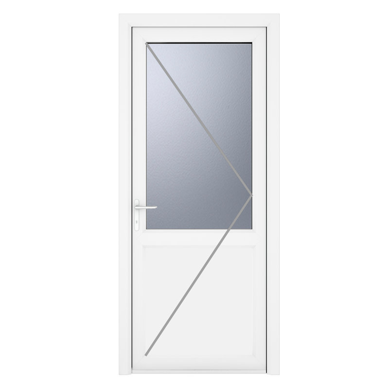 Upvc Single Door, 209cm H x 92cm W x 7cm D