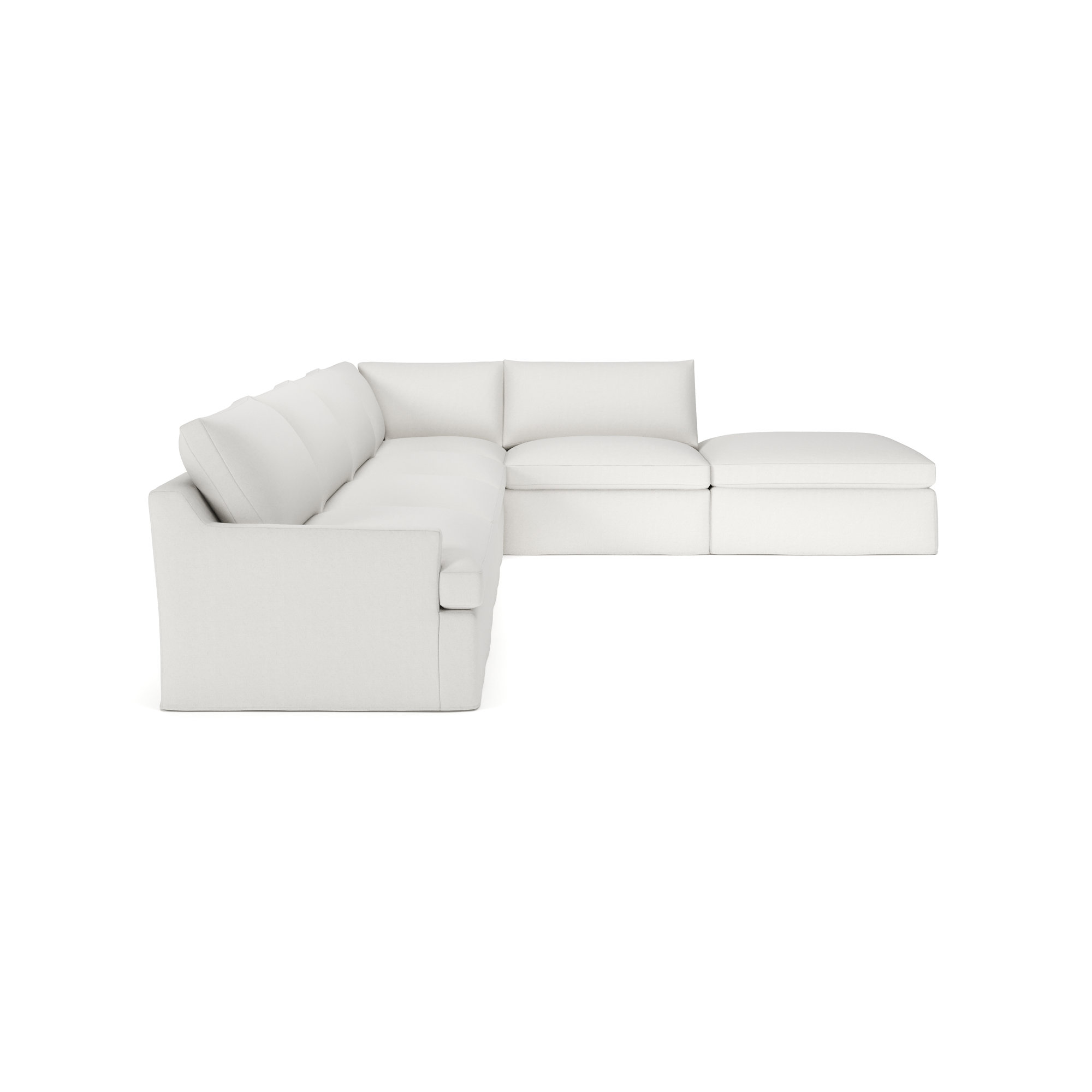 Wrenley 6-Piece Slipcovered Modular Sectional Right Hand Facing, Right Hand Facing, Macarena Beige