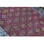 Tapis kilim turc rétro tissé à la main avec motif d'étoiles géométriques rouges pour le salon / rouge / arc-en-ciel