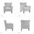 Arching 31" W Polyester Armchairs with Solid Wood Legs (Set of 2)-84502078