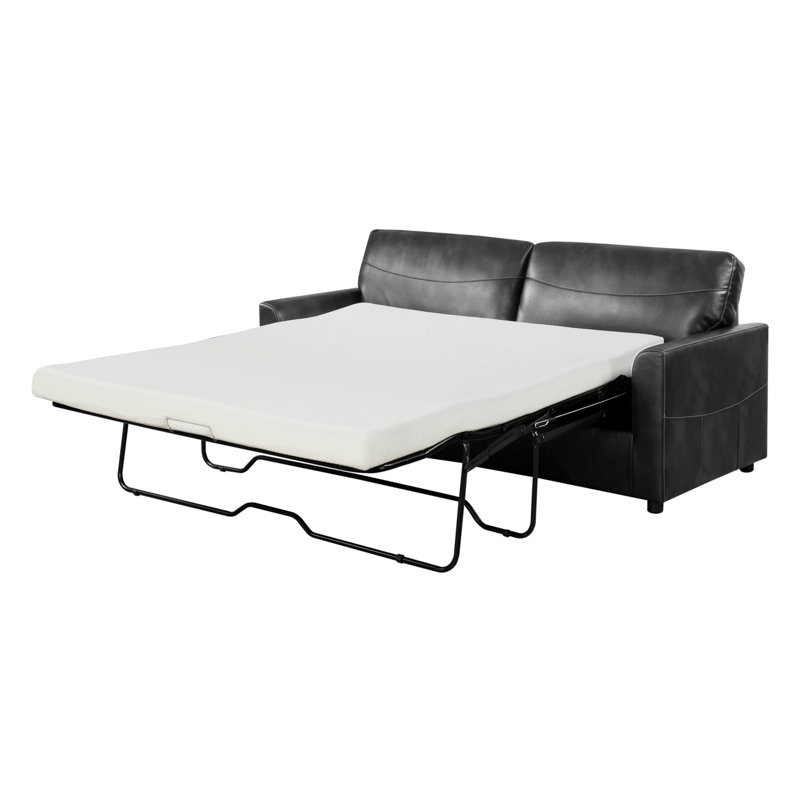 Canapé-lit Brenndan, Mélange de polyester noir, H 37 po x l 71 po x P 37 po