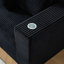 Canapé modulaire profond en velours côtelé avec porte-gobelets, aucun assemblage requis-1200525402