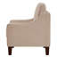Chaise avec accoudoirs, fauteuil à assise simple avec pieds en bois et fauteuil rembourré en velours