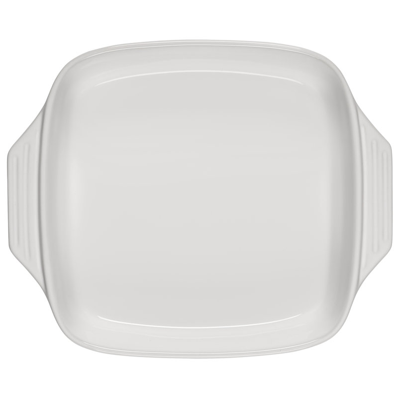 Le Creuset Stoneware Square Casserole with Lid, White