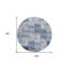 Tapis d'intérieur rond lavable antidérapant 8 pi