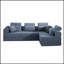 Canapé d'angle modulaire en forme de L, canapé compressible avec revêtement en velours côtelé, se déplie en lit, design compact et confortable-713173173