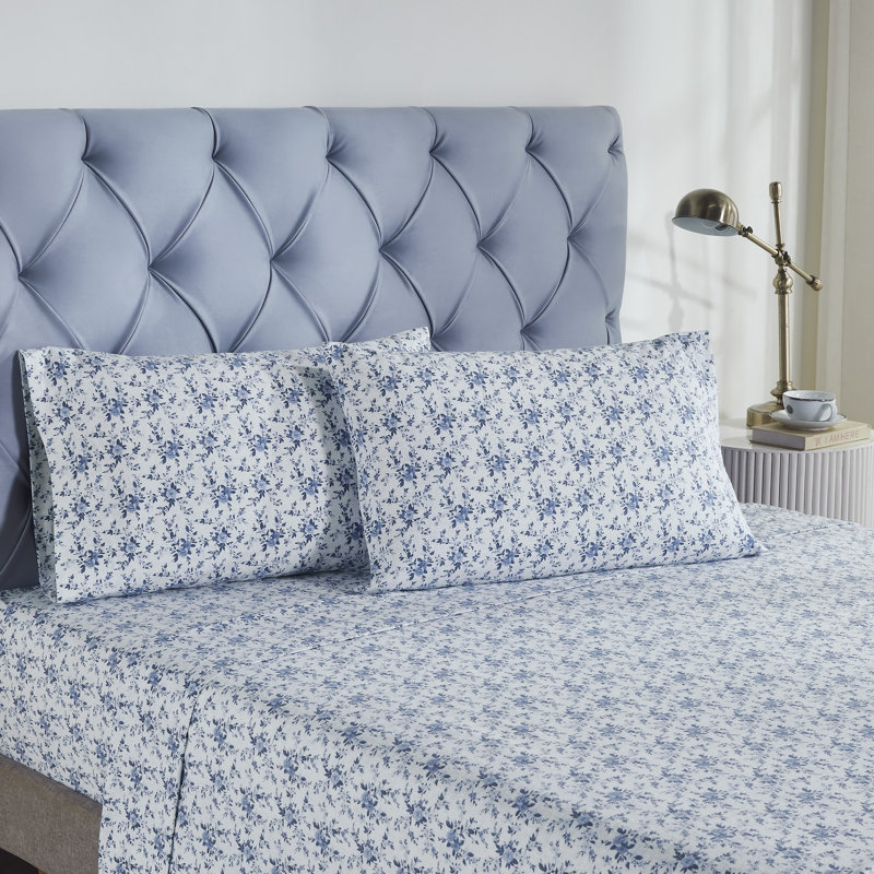 Modern Threads 4-Piece 100% Cotton Flannel Sheet Set – Soft and Durable for Every Season, Brittany Floral, Twin Sheet Set