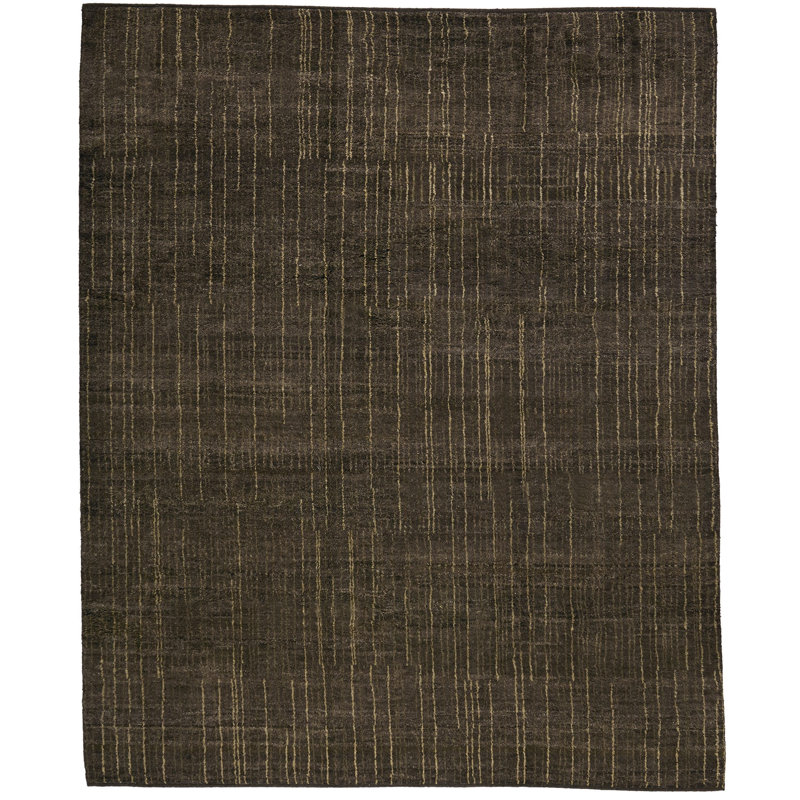 New Textures Collection Handmade Wool Area Rug, Rectangle 10' x 14'