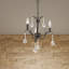 Lustre classique à 3 lumières de style bougie avec détails en cristal Maines
