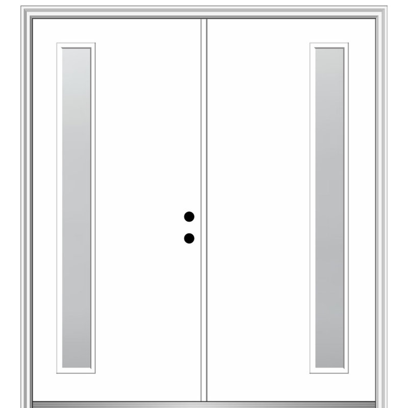 Portes d'entrée pré-suspendues Spotlight, Gauche, H 81,75 po x l 74 po x P 2 po, Brilliant White