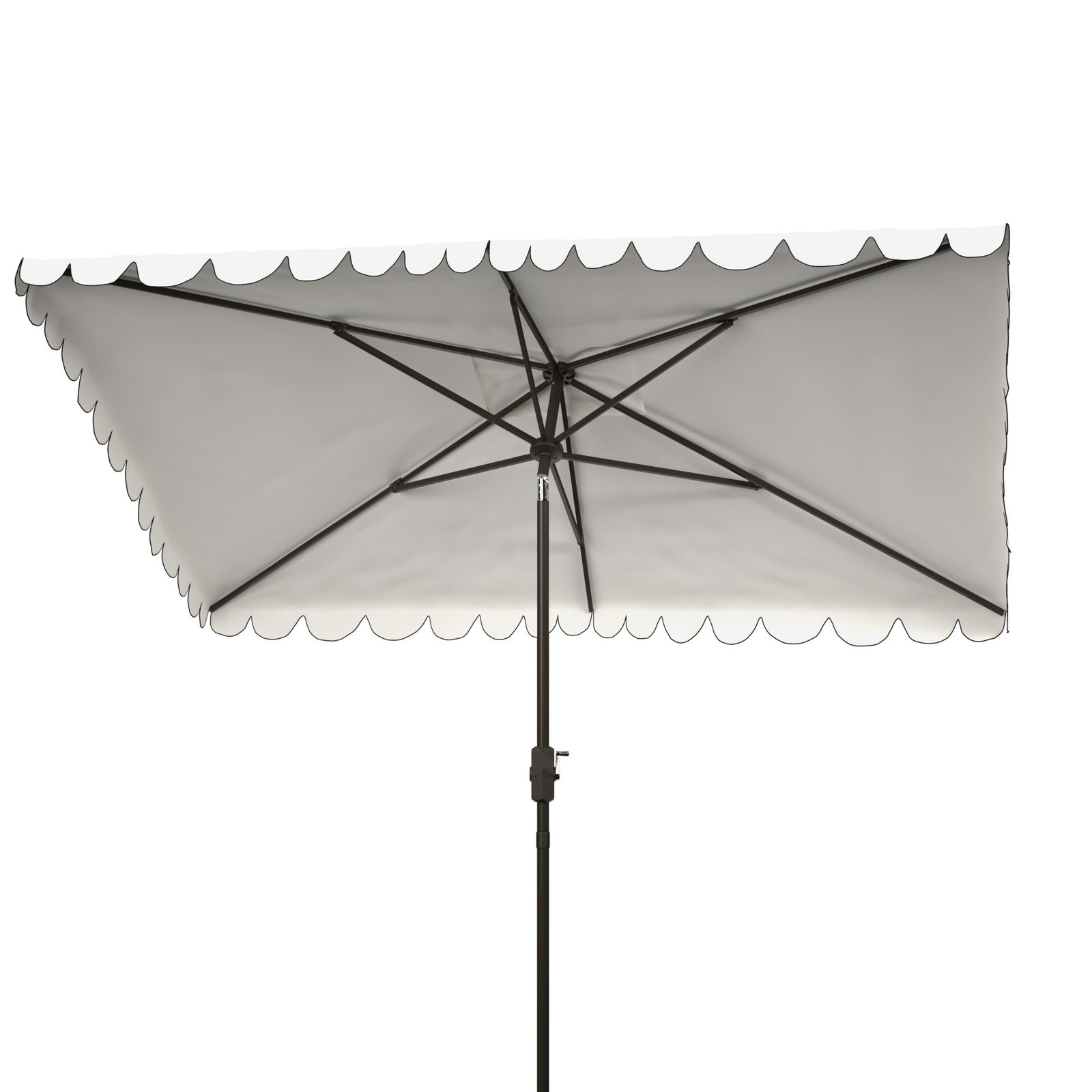 Teo 9.8' Market Umbrella, Brown, White/Black