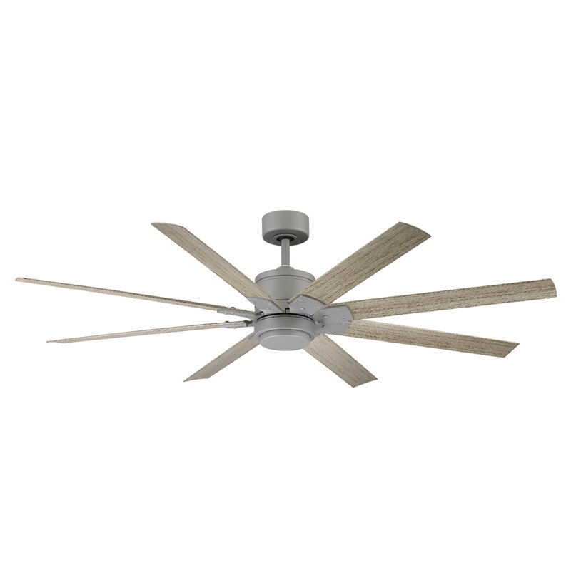 Renegade 8 - Blade Outdoor Integrated LED Smart Standard Ceiling Fan with Remote Control and Light Kit Included, 52", 3000K