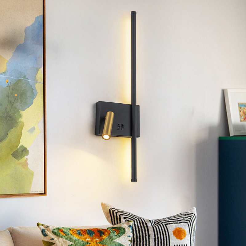 23.6"H Modern Dimmable LED Rotatable Wall Sconce