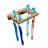 Coyst Traditional Solid Teak Wall Mount Cup and Toothbrush Holder