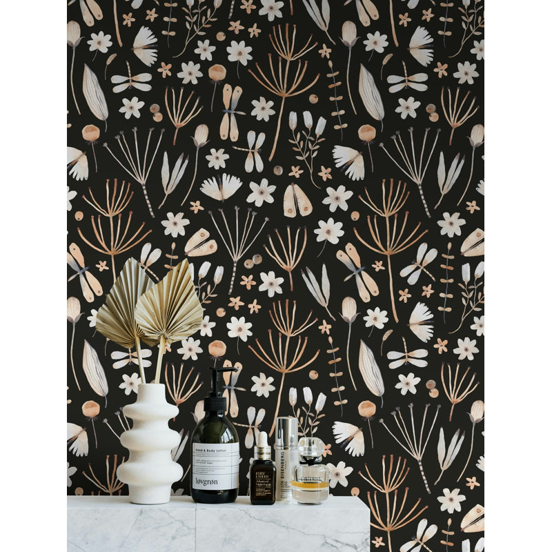 Papier peint amovible Botanical Nocturne, L 144 po x l 28 po