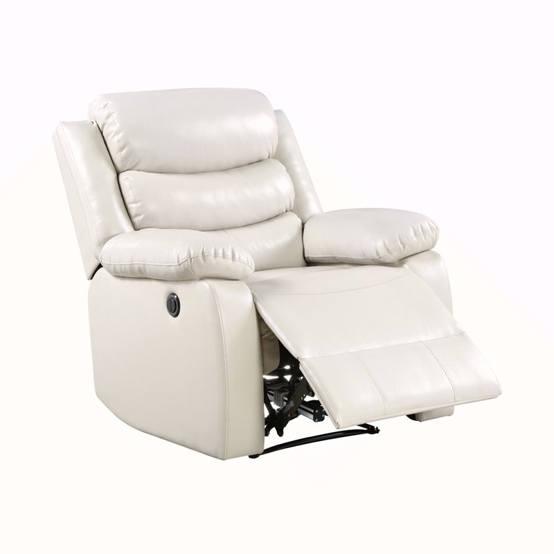 Fauteuil inclinable Ahriya, Similicuir beige