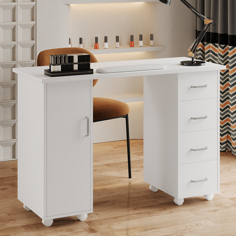 E1-grade Particleboard Makeup Organiser, White