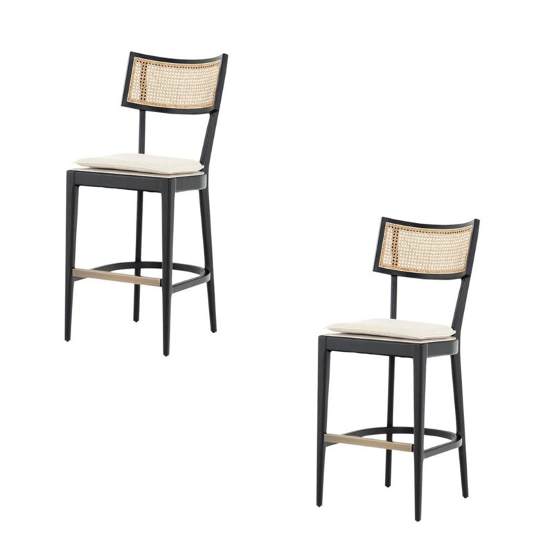 Tabouret de comptoir court en bois massif 26,3 po