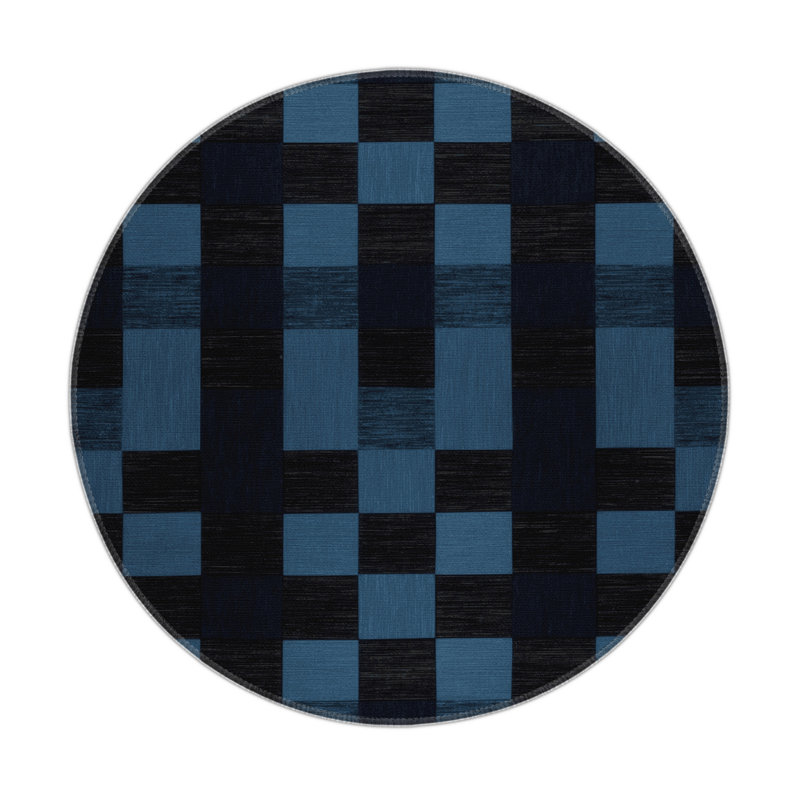 Tapis d'intérieur et d'extérieur à carreaux gris