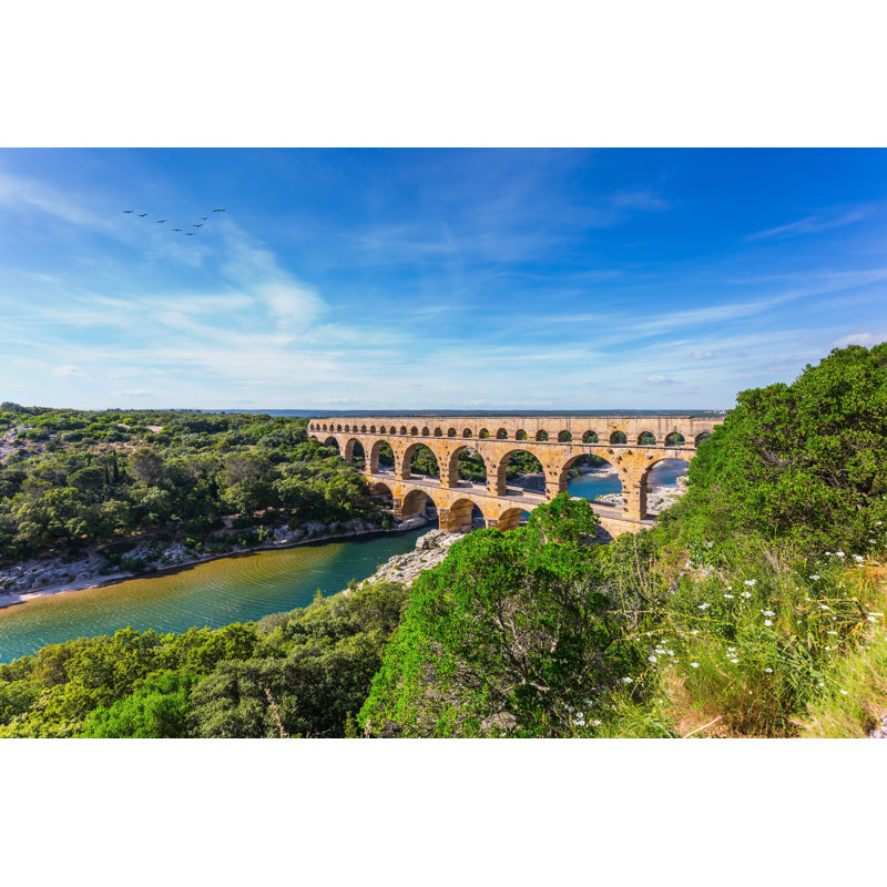 Pont Du Gard - Wrapped Canvas Print, 30cm H x 46cm W