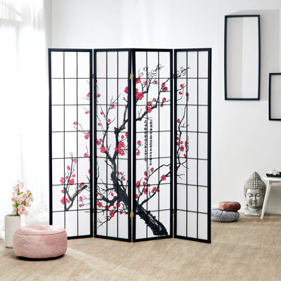 Room Divider Mouffetard Screen Partition Shoji Room Divider Wood