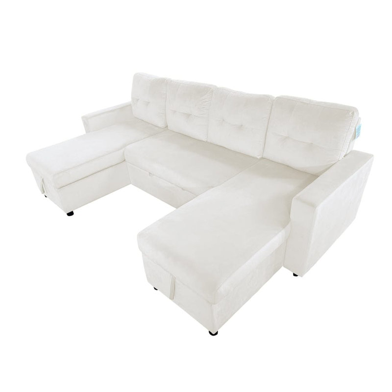 Alexisia 6 Seater Sofa Bed, White