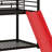Metal House Bunk Bed With Slide-1972164774