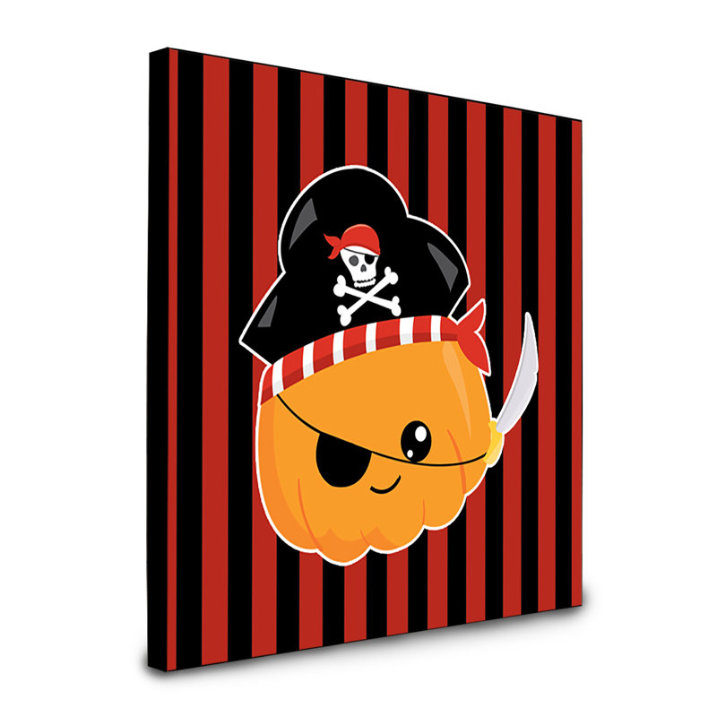 Panneau mural art pirate citrouille Sidonie