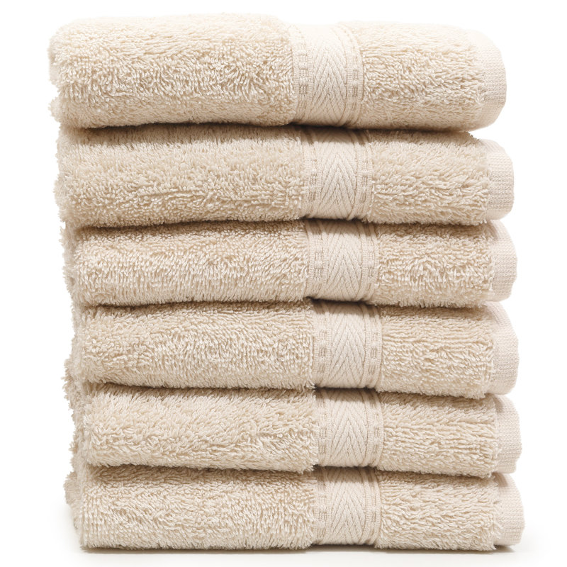 Serviette de toilette en coton Sinemis, Beige