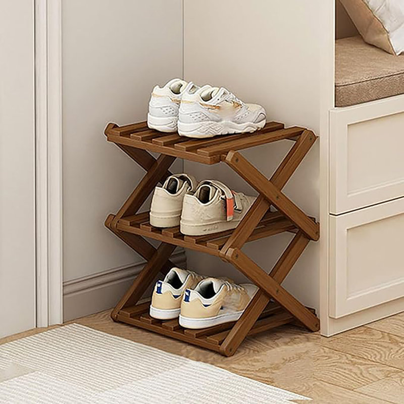 Shoe Rack, 3, Walnut