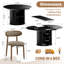  Ensemble de salle à manger 7 pièces avec table de rangement extensible intégrée et 6 chaises-132210890-132210891