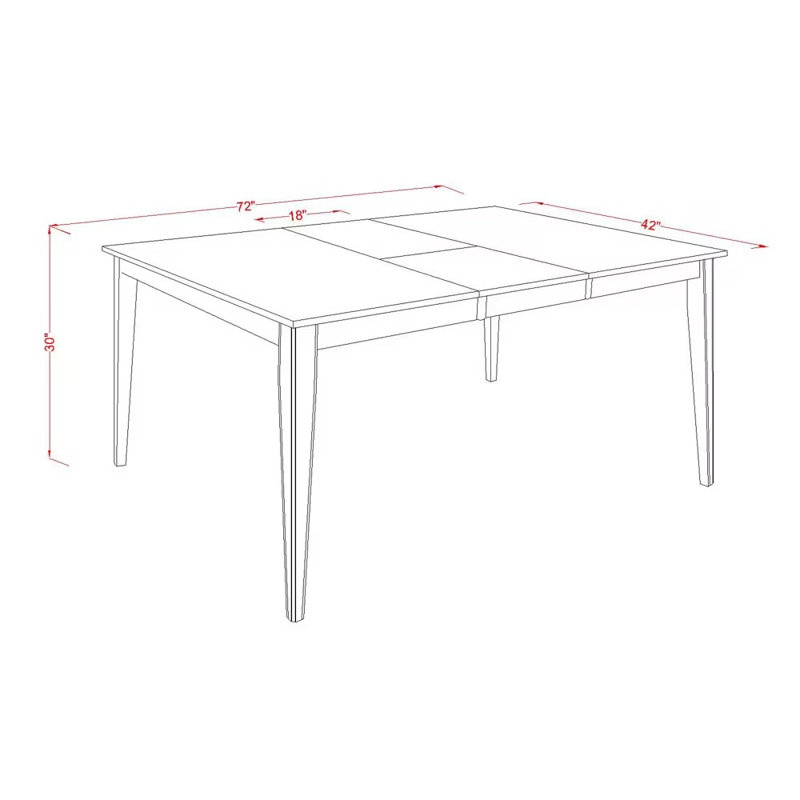 Cet ensemble de salle à manger 9 pièces comprend une table de cuisine rectangulaire avec piédestal et 8 chaises Parson en tissu de couleur bleue, cappuccino de 42 po x 72 po