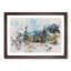 Winter Forest Road Watercolour - Single Picture Frame Print on MDF-56740415-56740424