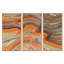 Abstrait vagues dorées abstraites - ensemble d'art moderne sur toile encadrée moderne et contemporain de 3-581146712-581147773