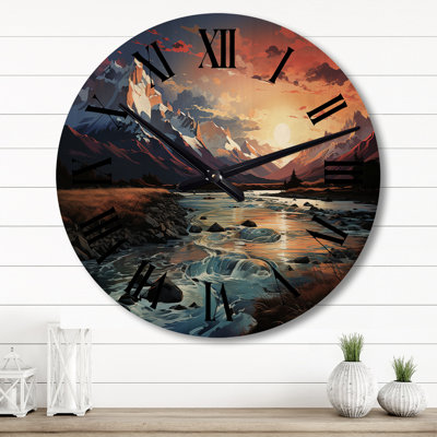 Horloge murale en bois massif Napeague