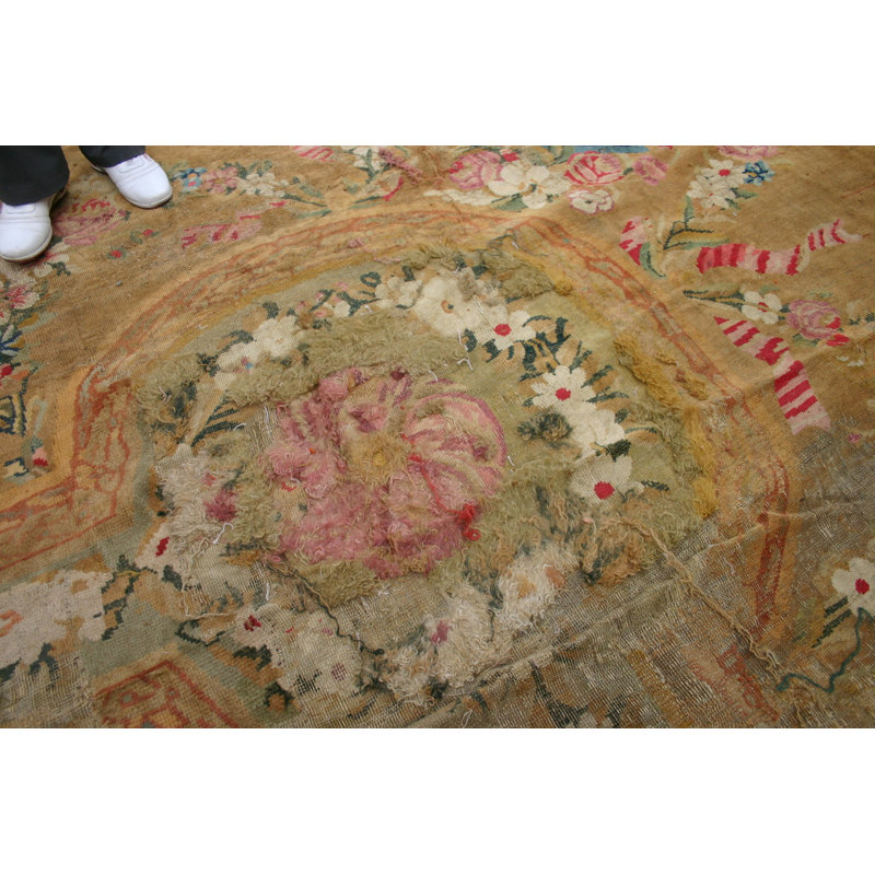 Antique Oversized Savonnerie French Knotted Rug