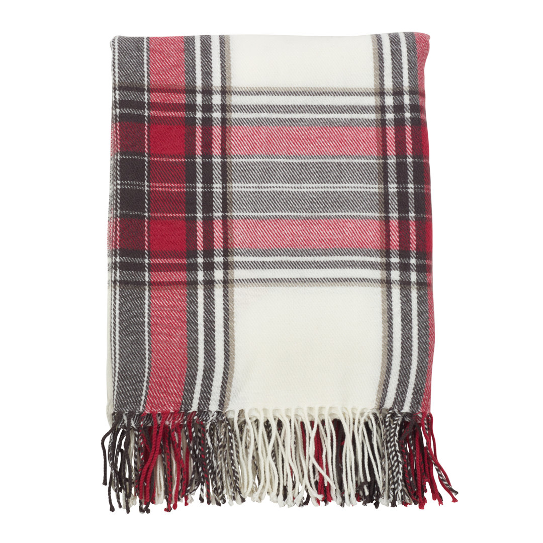 Classic Plaid Design Throw Saro 