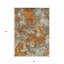 Tapis intérieur lavable abstrait 8 pi x 10 pi cuivre et orange-122846015